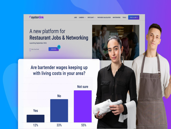  OysterLink Poll Reveals One-Third of Respondents Find Bartender Pay Not Enough for Living Costs 
