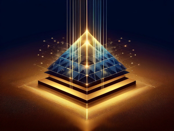 Pyramid Optical Networks for Unidirectional Image Magnification and Demagnification
