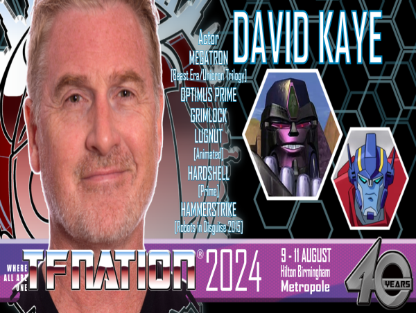 Meet Iconic Voice Star David Kaye this weekend at UK Transformers/Sci-Fi Convention TFNation