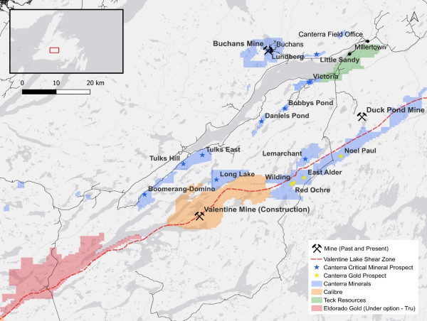  Canterra Minerals Samples 12.5% Cu and Expands the Victoria Project in Newfoundland 