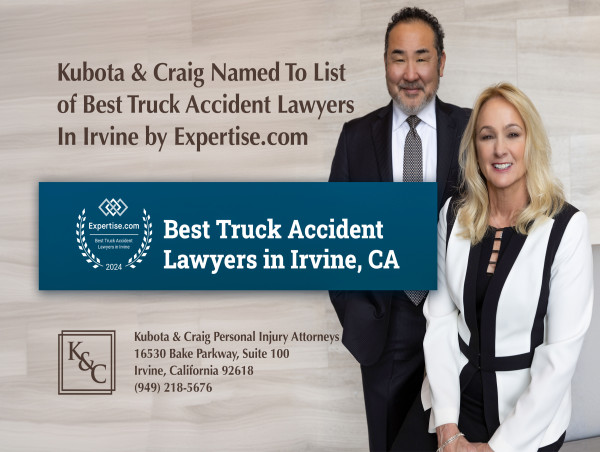  Irvine Personal Injury Lawyers Kubota & Craig Recognized as Leading Truck Accident Experts 