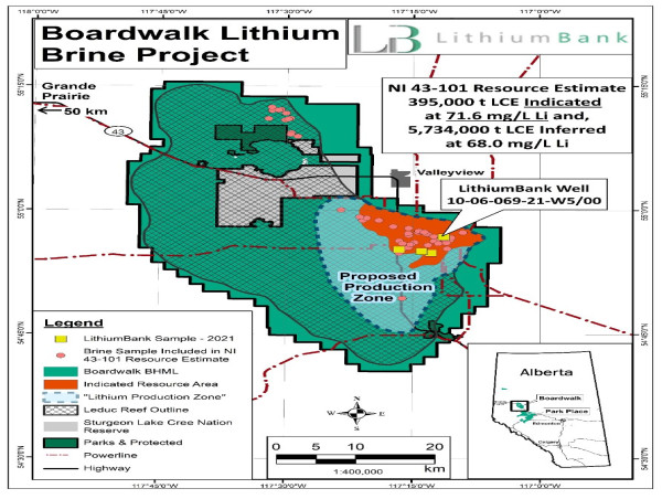  LithiumBank Completes Drilling of the Entire 232 Metre Leduc Formation at Boardwalk Project, Alberta, Canada 