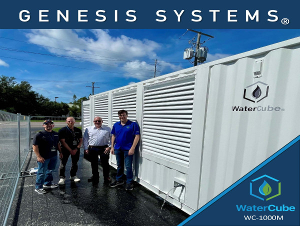  Genesis Systems and U.S. Army Make History as WaterCube® Technology First to Make Utility-Scale Water From Air 