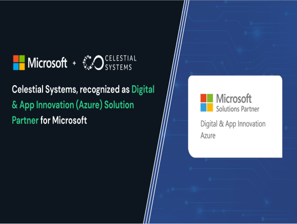  Celestial Systems, Recognized as Digital & App Innovation (Azure) Solution Partner for Microsoft 