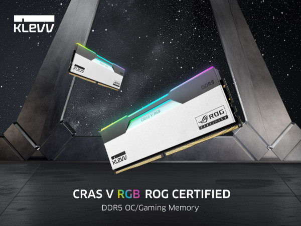 KLEVV เปิดตัวชุดหน่วยความจำที่ได้รับการรับรอง CRAS V RGB ROG DDR5
