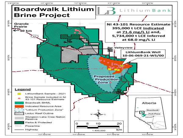 LithiumBank Advances Subsurface Reservoir Modelling of Boardwalk Lithium Brine Project, Alberta