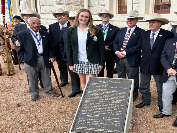  Historic Gift for the 120 birthday of Terrell County. Judge Judge Dale Carruthers named Alamo Letter Society Chair. 