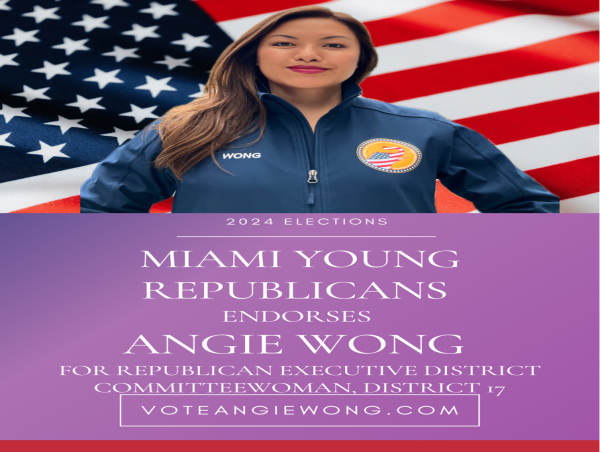  Miami Young Republicans Endorse Angie Wong for Republican Executive Committeewoman in Miami-Dade 