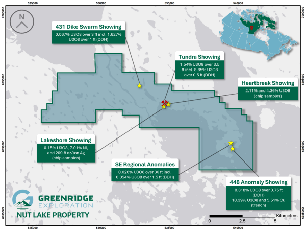  Greenridge Exploration Provides Updated Technical Review of its Nut Lake Uranium Project in the Thelon Basin, Nunavut 