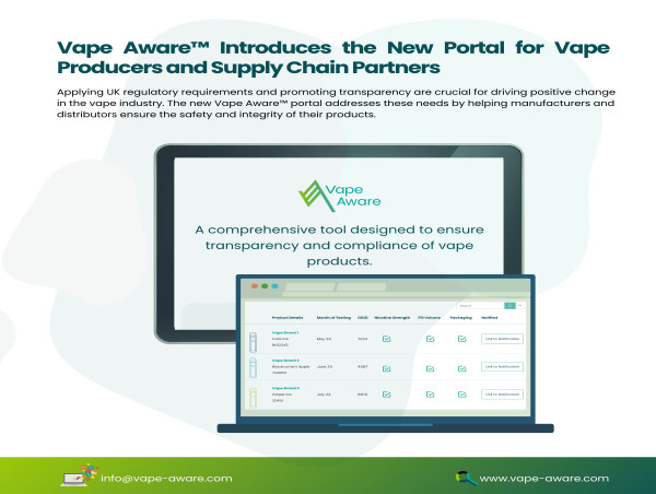  Vape Aware™ Introduces the New Portal for Vape Producers and Supply Chain Partners 