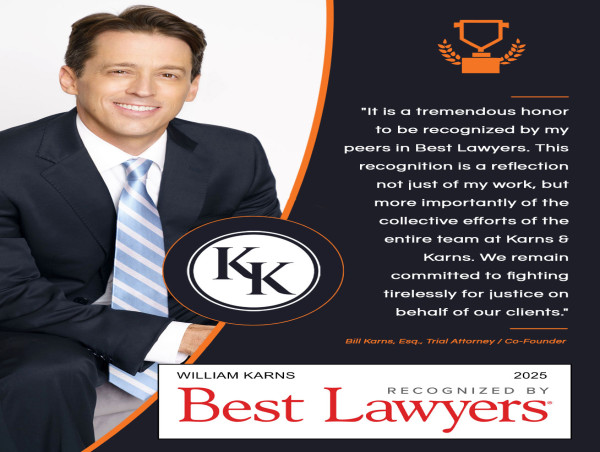  Karns & Karns Personal Injury and Accident Attorneys Honored with 2025 Best Lawyers® Awards 