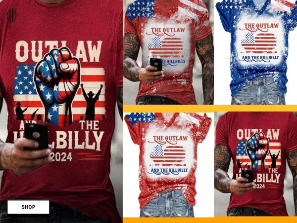  The Outlaw and The Hillbilly Hat & Shirt Collection by Vitestyle 