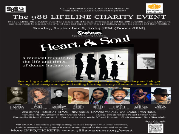 Get Together Foundation and Rock Cellar Productions Present: The 988 Lifeline Charity Event
