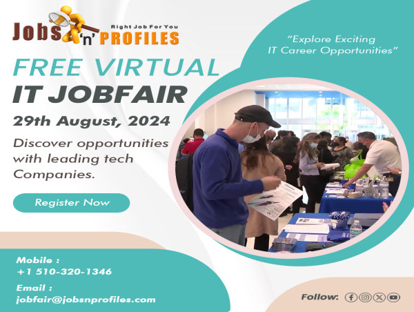 JobsnProfiles to Host Virtual IT Job Fair on August 29th, Connecting IT Talent with Employers Across the USA