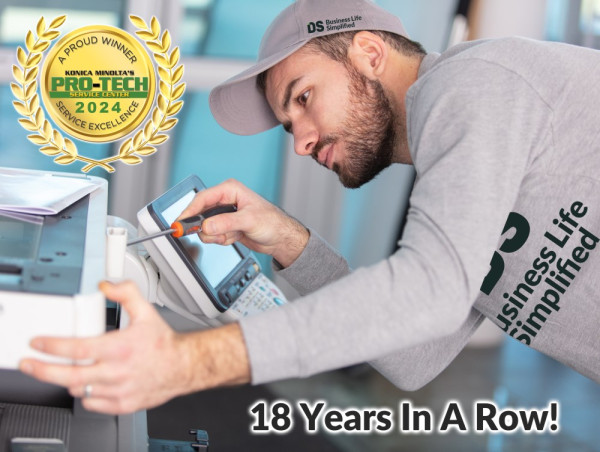 Konica Minolta Honors Document Solutions with 18th Consecutive Pro-Tech Service Award