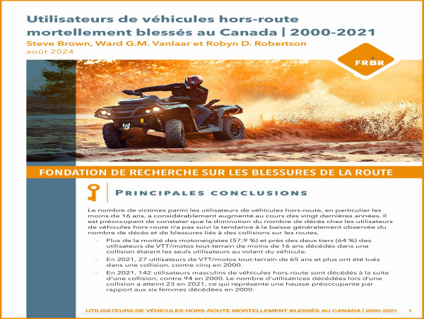 La hausse substantielle des décès chez les jeunes utilisateurs de véhicules hors-route au cours des vingt dernières années met en évidence la nécessité de renforcer les mesures de sécurité et la sensibilisation