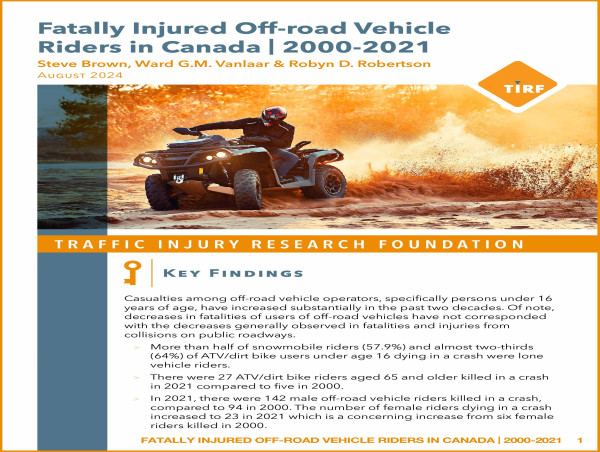 Substantial Increase in Deaths Among Young Off-Road Vehicle Riders in Past Two Decades Highlights Need for Enhanced Safety Measures and Education