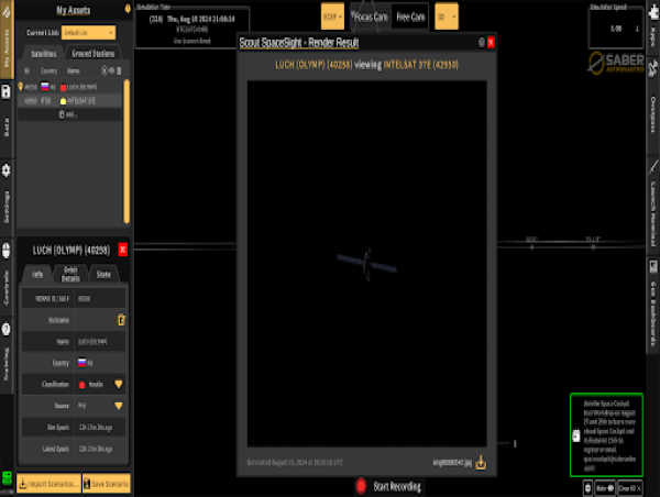  SpaceSight™ by Scout Space Now Available on Saber Astronautics’ Space Application Marketplace (SAM) 