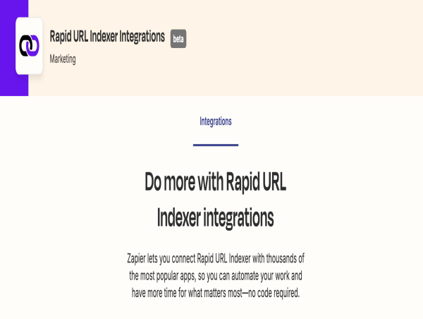  Rapid URL Indexer Releases Zapier Integration for SEO Indexing Automation 