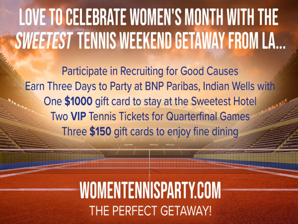 Love to Support Sweet Causes Tennis Party Weekends and Celebrating Women Month
