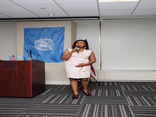 Amb. Mrs. Catherine Agionomoisi Utsalo Speaks at the Empowering Women and Girls to Thrive Summit at the United Nations
