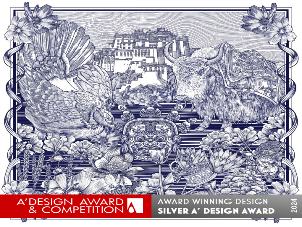  Printmaking Tibet by Kaixuan Guo Wins Silver in A' Graphics Industry Awards 