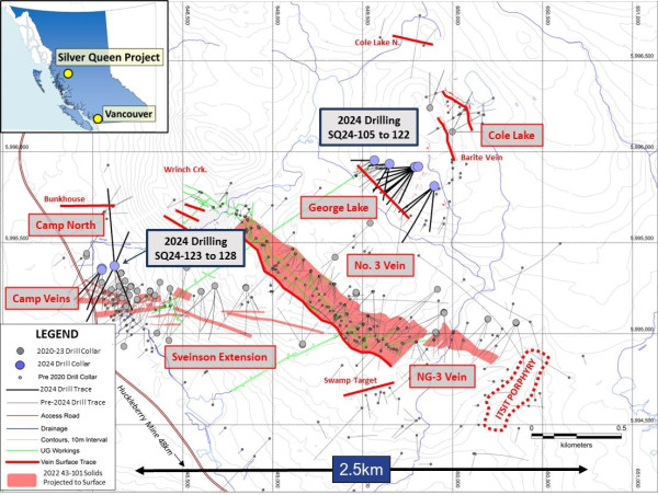 Equity Drilling Intersects Bonanza Silver and Gold on the Camp Deposit and George Lake Target at the Silver Queen Project, BC