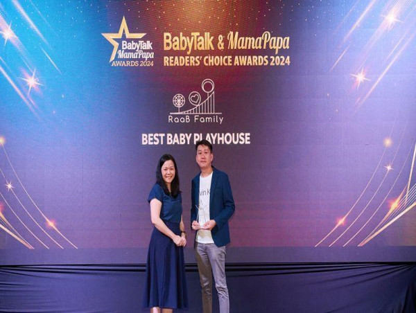 RaaB Family Triumphs at the 2024 BabyTalk & MamaPapa Awards, Securing Top Honour for Best Baby Playhouse