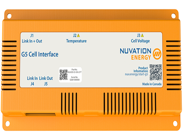 Nuvation Energy Announces High-Density Cell Interface, Expanding the G5 Battery Management System for Energy Storage