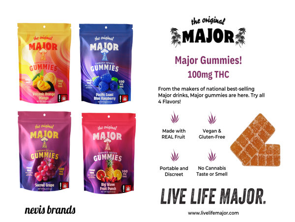 Nevis Brands Reports Announces the launch of Major(™) Gummies for Oregon