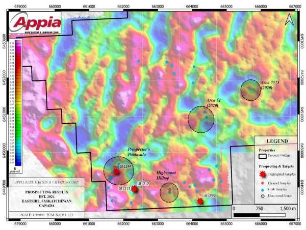  Appia Announces Correction Confirming the Discovery of Uranium and Rare Earth Element Mineralization During Exploration Program at the Eastside Project, Saskatchewan, Canada 