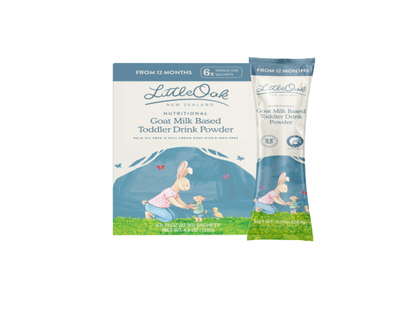  LittleOak launches all-natural, fresh goat milk Toddler Drink sachets in the US 