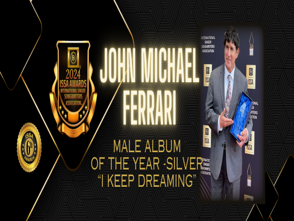  John Michael Ferrari Wins Male Album of the Year - Silver at ISSA for 