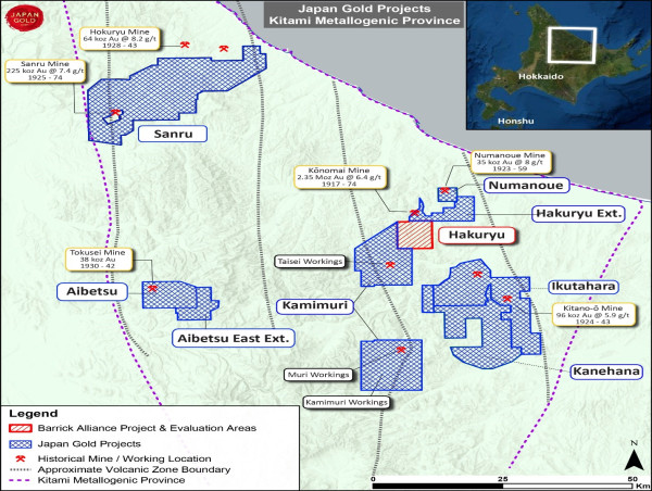  Japan Gold Focuses Its Project Portfolio Following Extensive Review 