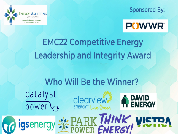 Energy Marketing Conferences Unveils Nominees for the “Leadership and Integrity Award” at EMC22