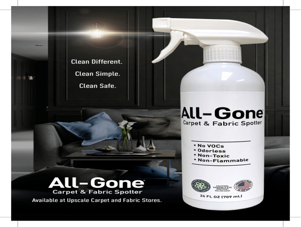  ALL-GONE SPOTTER Carpet and Fabric Cleaner Removes Unsightly Spots and Spills 