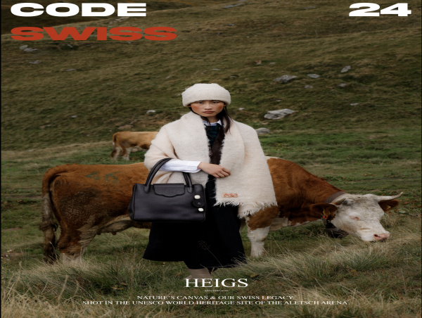  Swiss luxury brand HEIGS debuts its winter campaign, captured at the UNESCO World Heritage site Aletsch Arena 