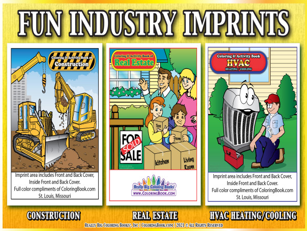  Custom Imprint Coloring Books Offer a Fun and Educational Way to Promote Business Service Messages 