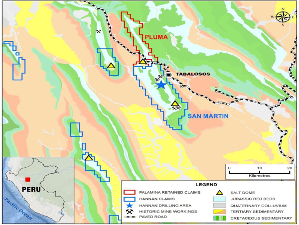 Palamina Acquires Aurania's Peruvian Subsidiary and 100% of the Pluma Copper Silver Project