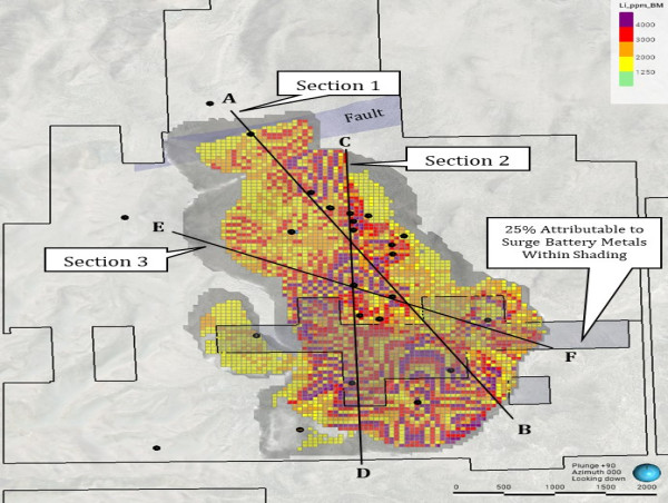  Surge Boosts Highest-Grade Lithium Clay Resource in USA to 11.24 Mt LCE at 3,010 PPM Li Including 10.08 Mt LCE at 3,334 PPM Li and 7.43Mt LCE at 3,843 PPM 