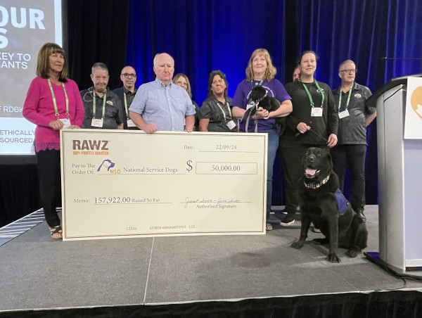 RAWZ Celebrates National Service Dog Month with Generous Donation