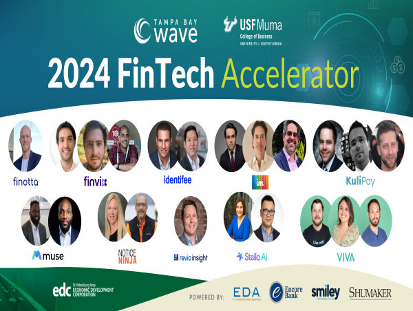  Tampa Bay Wave and University of South Florida Muma College of Business Launch the 2024 FinTech|X Accelerator 