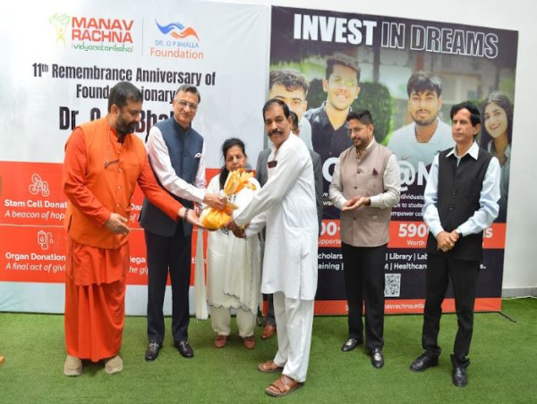  Manav Rachna Honors the Legacy of Founder Visionary Dr. O.P. Bhalla on His 11th Remembrance Anniversary 