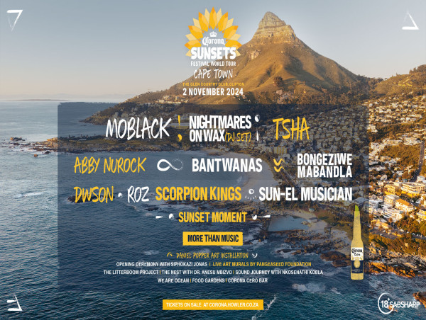  CORONA SUNSETS FESTIVAL WORLD TOUR RETURNS TO CAPE TOWN AS THE ULTIMATE NATURE, MUSIC AND LIFESTYLE EXPERIENCE. 