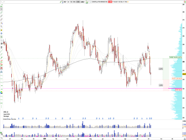 Long STZ: Constellation Brands Rebounds from Key $235 Support After Positive Earnings, Targeting $250 Amid Bullish Setup