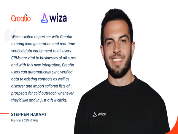 Creatio Partners with Wiza to Offer its Users Enhanced Sales Prospecting and Data Enrichment Capabilities