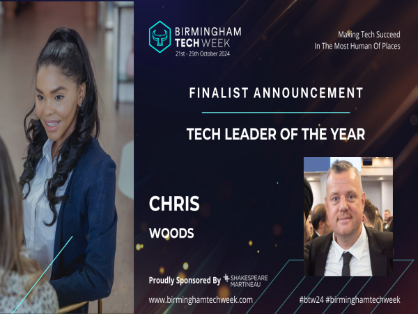 CyberQ Group Founder Chris Woods Nominated for Tech Leader of the Year at Birmingham Tech Week