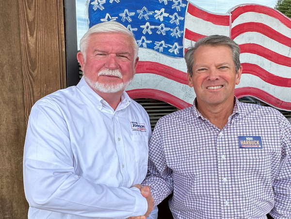 Gov. Brian Kemp and Congressional Candidate Wayne Johnson At Event To Support Noah Harbuck For Georgia State House