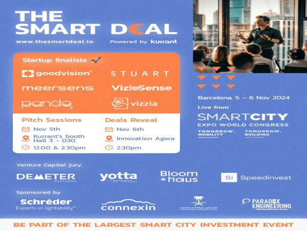 Kurrant Reveals Finalist Startups for The Smart Deal 2024 Live from Barcelona's Smart City Expo