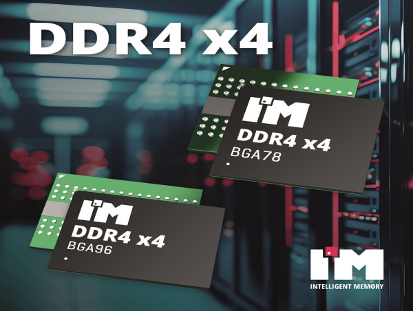  Intelligent Memory Launches High Density 16Gb x4 DDR4 DRAM Components and 64GB DDR4 DRAM Modules 